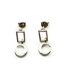 CARROLL キャロル スクエアシェイプクレッセントムーンドロップピアス