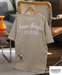 PEANUTS ジョー・クール柄バック刺繍半袖Tシャツ