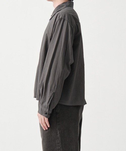 soe(ソーイ)の「別注 Garment Dyed Short Cut Shirt(シャツ/ブラウス・メンズ・ブラック・2/1)」の2枚目の写真