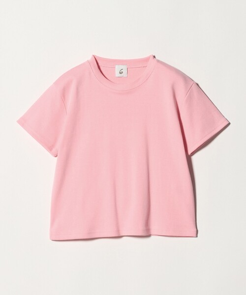 6(ロク)の「<6(ROKU)>コットン フライス Tシャツ 26SS(Tシャツ/カットソー・レディース・ホワイト/ピンク/ライトブルー/ブラック/その他1・FREE)」の4枚目の写真