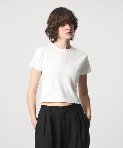 6(ロク)の「<6(ROKU)>コットン フライス Tシャツ 26SS(Tシャツ/カットソー・レディース・ホワイト/ピンク/ライトブルー/ブラック/その他1/ワイン/その他2・FREE)」の12枚目の写真