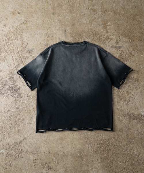 ADAMASTE（アダマスト）の「Vintage Like Gradation T-shirt - ヴィンテージライクグラデーションTシャツ（Tシャツ/カットソー・メンズ・ブラック系/グレー系・MEDIUM/LARGE）」の7枚目の写真