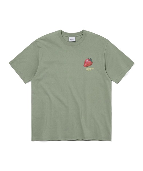 thisisneverthat(ディスイズネバーザット)の「Strawberry Tee(Tシャツ/カットソー・メンズ・ライトオリーブ/ブルー系その他/オートミール・L/M/S/XL)」の1枚目の写真