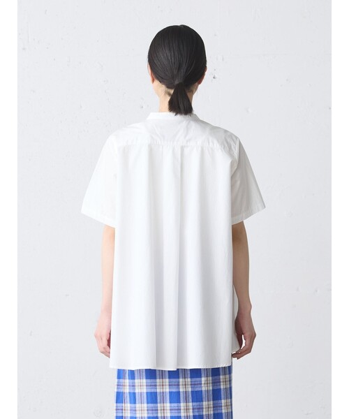 MidiUmi(ミディウミ)の「MidiUmi ハーフスリーブAラインシャツ(シャツ/ブラウス・レディース・ライトブルー/ネイビー/オフホワイト・FREE)」の10枚目の写真
