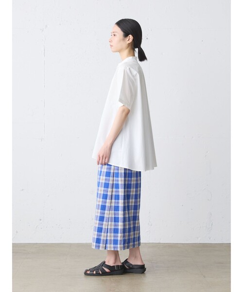MidiUmi(ミディウミ)の「MidiUmi ハーフスリーブAラインシャツ(シャツ/ブラウス・レディース・ライトブルー/ネイビー/オフホワイト・FREE)」の14枚目の写真