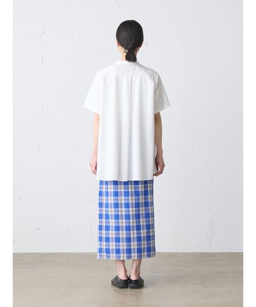MidiUmi(ミディウミ)の「MidiUmi ハーフスリーブAラインシャツ(シャツ/ブラウス・レディース・ライトブルー/ネイビー/オフホワイト・FREE)」の15枚目の写真