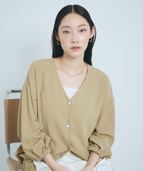 LEPSIM(レプシィム)の「マルメリカーデ7分袖シャツ 639527(シャツ/ブラウス・レディース・ネイビー/チャコールグレー/ベージュ系その他・FREE)」の20枚目の写真