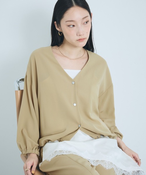 LEPSIM(レプシィム)の「マルメリカーデ7分袖シャツ 639527(シャツ/ブラウス・レディース・ネイビー/チャコールグレー/ベージュ系その他・FREE)」の21枚目の写真