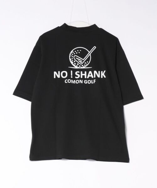 COMON GOLF（コモンゴルフ）の「冷感プレーティング 天竺素材ビッグサイズ バックプリント半袖 モックネックゴルフシャツ（Tシャツ/カットソー・メンズ・ブラック/ホワイト・L/M/XXL/XL）」の4枚目の写真