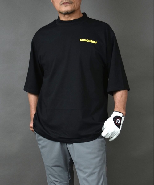 COMON GOLF（コモンゴルフ）の「冷感プレーティング 天竺素材ビッグサイズ バックプリント半袖 モックネックゴルフシャツ（Tシャツ/カットソー・メンズ・ブラック/ホワイト・L/M/XXL/XL）」の14枚目の写真