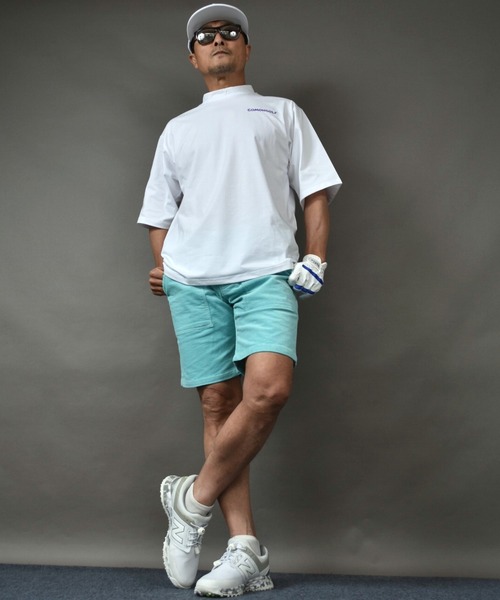 COMON GOLF（コモンゴルフ）の「冷感プレーティング 天竺素材ビッグサイズ バックプリント半袖 モックネックゴルフシャツ（Tシャツ/カットソー・メンズ・ブラック/ホワイト・L/M/XXL/XL）」の15枚目の写真