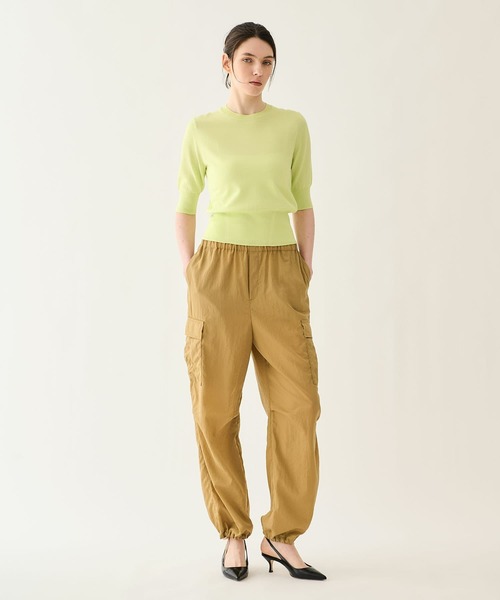 ESTNATION（エストネーション）の「ESTNATION / クリアコットンクルーネックニット（ニット/セーター・レディース・ピンク/ライトグリーン/ブラック/オフホワイト・FREE）」の7枚目の写真