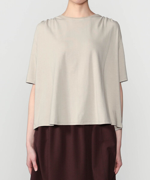 Bshop(ビショップ)の「WL | ナチュラルダイ ミントジャージーTシャツ WOMEN(Tシャツ/カットソー・レディース・ブラック/グレイッシュベージュ・F)」の7枚目の写真