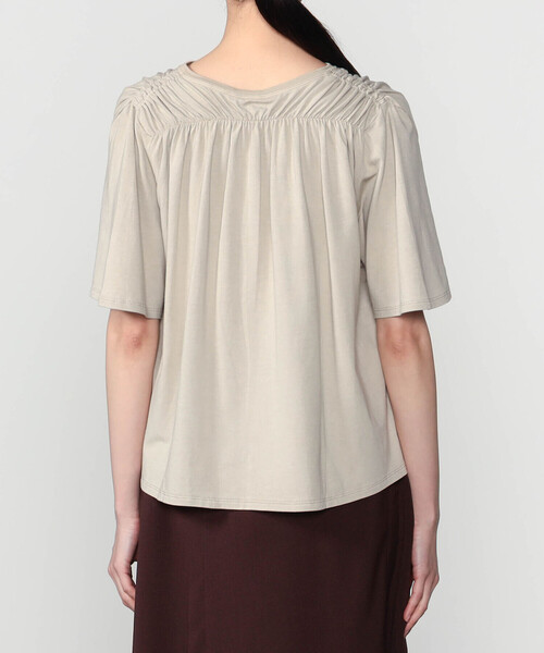 Bshop(ビショップ)の「WL | ナチュラルダイ ミントジャージーTシャツ WOMEN(Tシャツ/カットソー・レディース・ブラック/グレイッシュベージュ・F)」の5枚目の写真