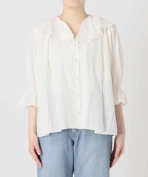 今季・完売☆IENA☆フリルカラーブラウス◆ IENA（イエナ）の「《追加》フリルカラーブラウス（シャツ/ブラウス