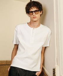 LURAKU（ルラク）の「【LURAKU】Henry Neck Short Sleeve Tee / ヘンリーネック半袖Tシャツ（Tシャツ/カットソー）」
