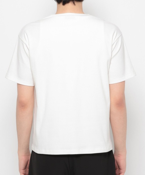 LURAKU(ルラク)の「【LURAKU】Henry Neck Short Sleeve Tee / ヘンリーネック半袖Tシャツ(Tシャツ/カットソー・メンズ・ブラック/オフホワイト/グレー・M/L/S)」の18枚目の写真