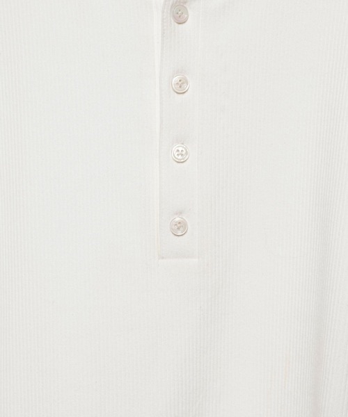 LURAKU(ルラク)の「【LURAKU】Henry Neck Short Sleeve Tee / ヘンリーネック半袖Tシャツ(Tシャツ/カットソー・メンズ・ブラック/オフホワイト/グレー・M/L/S)」の13枚目の写真