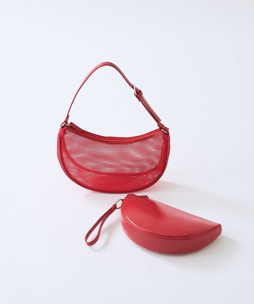 RIVE DROITE(リヴドロワ)の「予約【アレンジ自在】ポーチsetメッシュミニバッグ(ハンドバッグ・レディース・ブラック/レッド・FREE)」の21枚目の写真