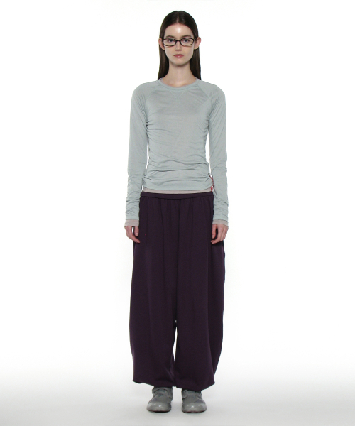 PARTIMENTO WOMEN（パルティメントウィメン）の「PWC シア レグラン スティッチ ロングスリーブT_ミント（Tシャツ/カットソー・レディース・その他・SMALL/MEDIUM/LARGE）」の2枚目の写真