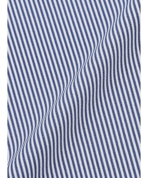 Perfect Suit FActory(パーフェクトスーツファクトリー)の「【完全ノーアイロン】長袖アイシャツ ロンスト柄 サックス/ネイビー(ビジネスシャツ・メンズ・サックスブルー/ネイビー・首回り37cm-裄丈80cm/首回り39cm-裄丈82cm/首回り41cm-裄丈84cm/首回り43cm-裄丈86cm/首回り45cm-裄丈86cm)」の3枚目の写真