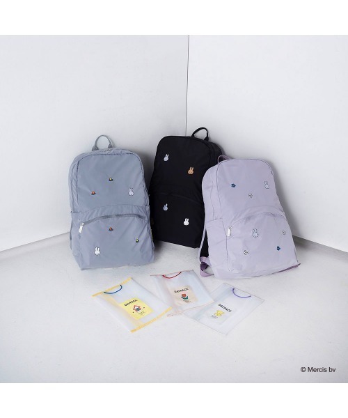 Dick Bruna（ディックブルーナ）の「Dick Bruna SOLEIL ウィークエンド デイパック バックパック（バックパック/リュック・レディース・ブラック/パープル/グレー・FREE）」の4枚目の写真