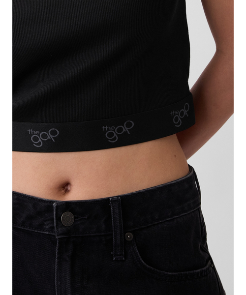 GAP(ギャップ)の「リブ クロップド ポロシャツ(ポロシャツ・レディース・ホワイト/ブラック・S/M/XS/XL/L/XXS)」の8枚目の写真