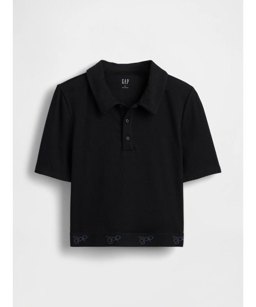 GAP(ギャップ)の「リブ クロップド ポロシャツ(ポロシャツ・レディース・ホワイト/ブラック・S/M/XS/XL/L/XXS)」の10枚目の写真