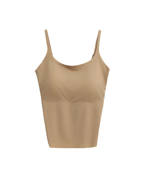 SLOWLOLLI(スローローリ)の「Slim fit inner cami top_4 Colors(Tシャツ/カットソー・レディース・モカ/Beige/Cream/ブラック・FREE)」の1枚目の写真