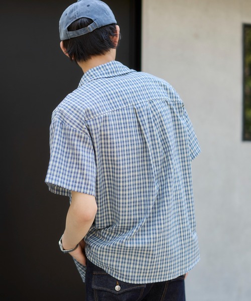 WEGO(ウィゴー)の「WEGO/【26年春夏新作】ミニチェックシャツ(シャツ/ブラウス・メンズ・ブルー系その他2・MEDIUM/LARGE)」の3枚目の写真