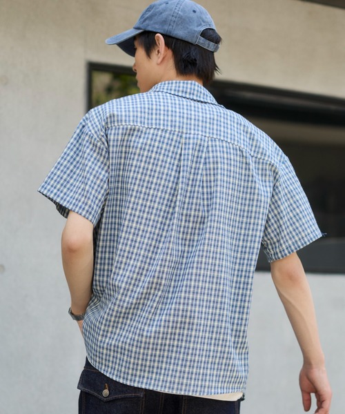 WEGO(ウィゴー)の「WEGO/【26年春夏新作】ミニチェックシャツ(シャツ/ブラウス・メンズ・ブルー系その他2・MEDIUM/LARGE)」の2枚目の写真