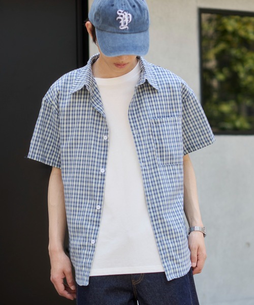 WEGO(ウィゴー)の「WEGO/【26年春夏新作】ミニチェックシャツ(シャツ/ブラウス・メンズ・ブルー系その他2・MEDIUM/LARGE)」の22枚目の写真