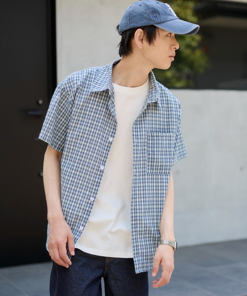 WEGO(ウィゴー)の「WEGO/【26年春夏新作】ミニチェックシャツ(シャツ/ブラウス・メンズ・ブルー系その他2・MEDIUM/LARGE)」の21枚目の写真
