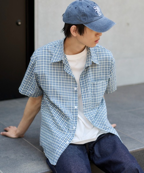 WEGO(ウィゴー)の「WEGO/【26年春夏新作】ミニチェックシャツ(シャツ/ブラウス・メンズ・ブルー系その他2・MEDIUM/LARGE)」の20枚目の写真