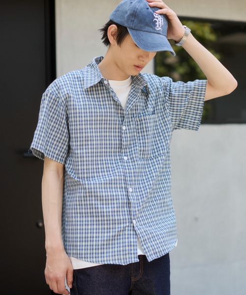 WEGO(ウィゴー)の「WEGO/【26年春夏新作】ミニチェックシャツ(シャツ/ブラウス・メンズ・ブルー系その他2・MEDIUM/LARGE)」の19枚目の写真