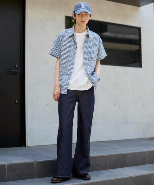 WEGO(ウィゴー)の「WEGO/【26年春夏新作】ミニチェックシャツ(シャツ/ブラウス・メンズ・ブルー系その他2・MEDIUM/LARGE)」の18枚目の写真