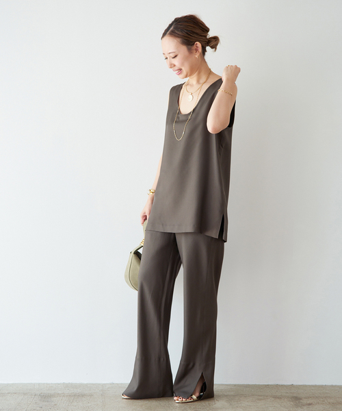 raspail(ラスパイユ)の「【Raspail/ラスパイユ】Sleeveless Blouse(シャツ/ブラウス・レディース・ブラウン/ベージュ・FREE)」の11枚目の写真