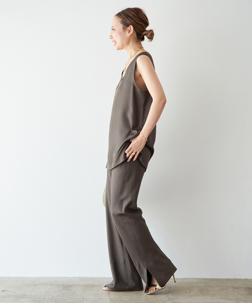 raspail(ラスパイユ)の「【Raspail/ラスパイユ】Sleeveless Blouse(シャツ/ブラウス・レディース・ブラウン/ベージュ・FREE)」の12枚目の写真