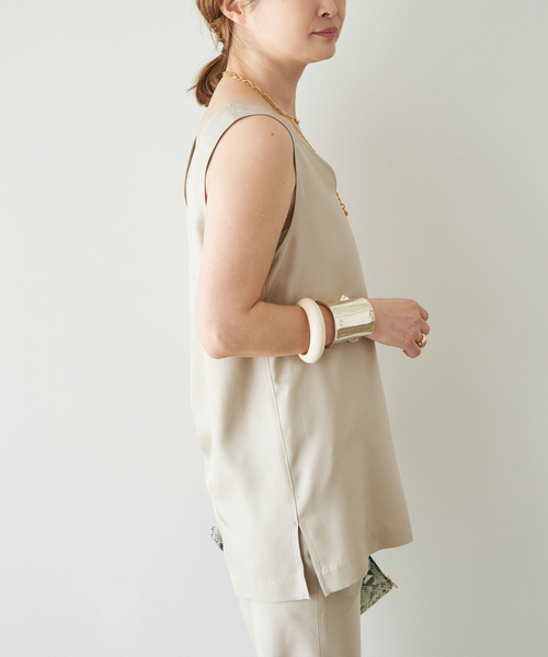 raspail(ラスパイユ)の「【Raspail/ラスパイユ】Sleeveless Blouse(シャツ/ブラウス・レディース・ブラウン/ベージュ・FREE)」の16枚目の写真