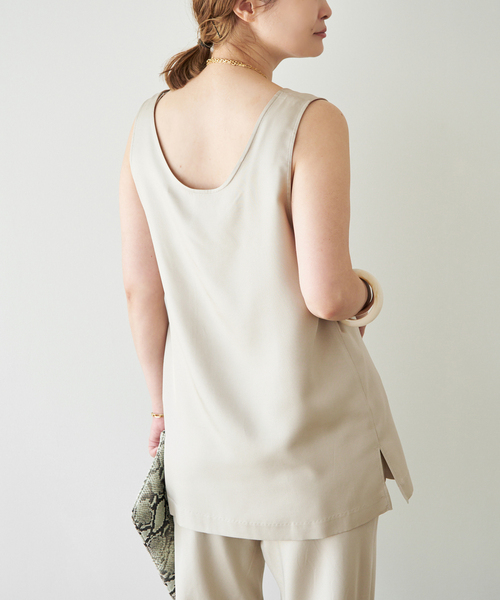raspail(ラスパイユ)の「【Raspail/ラスパイユ】Sleeveless Blouse(シャツ/ブラウス・レディース・ブラウン/ベージュ・FREE)」の17枚目の写真