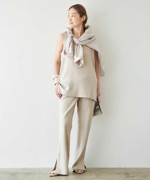raspail(ラスパイユ)の「【Raspail/ラスパイユ】Sleeveless Blouse(シャツ/ブラウス・レディース・ブラウン/ベージュ・FREE)」の19枚目の写真