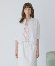 2-Way Drawstring Crop Shirt (White)