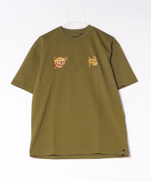 TAION(タイオン)の「【TAION】 JPNSP ノンダウン ジャパンスペシャル フロント福刺繍 Tシャツ(Tシャツ/カットソー・メンズ・ブラック/カーキ/オリーブ/ホワイト系1・3/2)」の3枚目の写真