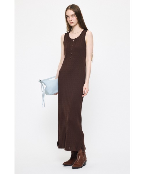 MOUSSY(マウジー)の「OPEN WORK KNIT ドレス(ワンピース・レディース・アイボリー/ブラウン/ブラック・1/2)」の11枚目の写真