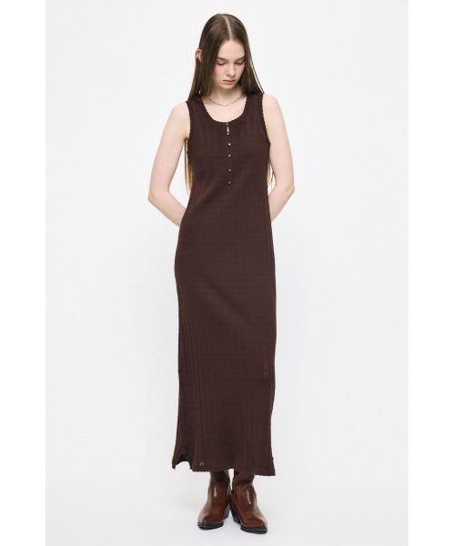 MOUSSY(マウジー)の「OPEN WORK KNIT ドレス(ワンピース・レディース・アイボリー/ブラウン/ブラック・1/2)」の9枚目の写真