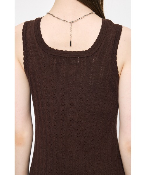 MOUSSY(マウジー)の「OPEN WORK KNIT ドレス(ワンピース・レディース・アイボリー/ブラウン/ブラック・1/2)」の5枚目の写真