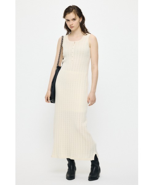 MOUSSY(マウジー)の「OPEN WORK KNIT ドレス(ワンピース・レディース・アイボリー/ブラウン/ブラック・1/2)」の14枚目の写真