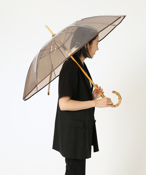 Traditional Weatherwear（トラディショナルウェザーウェア）の「《追加》TRADITIONAL WEATHERWEAR CLEAR UMBRELLA BAMBOO 傘（長傘・レディース・ブラウン・FREE）」の2枚目の写真