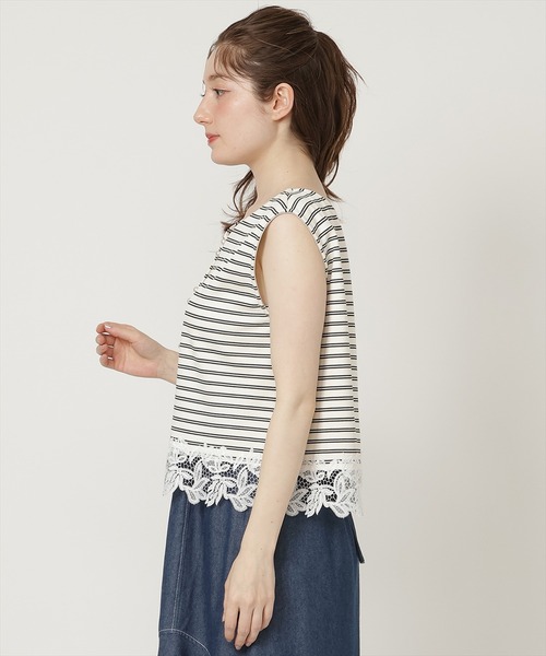 SWINGLE(スウィングル)の「【5/22発売】【前後2way】裾レースプルオーバー(Tシャツ/カットソー・レディース・ブラック系その他4/ホワイト系その他5/サックスブルー・FREE)」の15枚目の写真