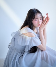 【AKB48 伊藤百花さん着用】フロントドレープフレアワンピース 夏服